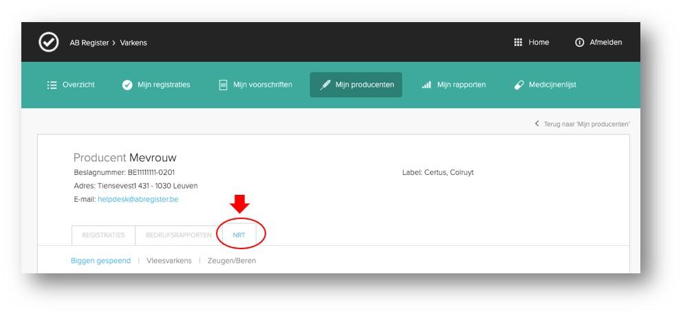 Waar vindt u de NRT-tool in het AB Register portaal? - afbeelding 2